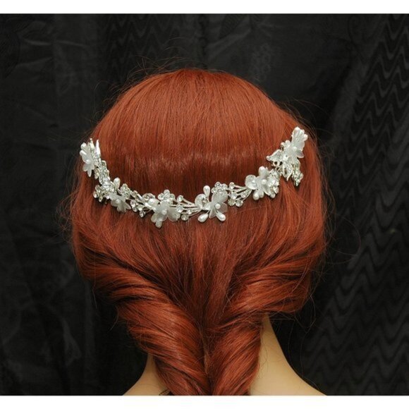 Boho Pearl Butterfly Bridal Hair comb Headpiece Wedding - Picture 2 of 6